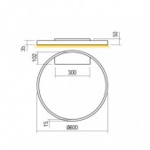 37W LED sieninis/lubų...