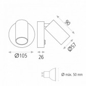 Sieninis šviestuvas GINA,...