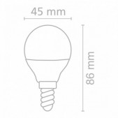 9W LED lemputė, E14, 3000K,...