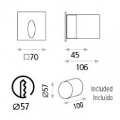 3W įleidžiamas lauko...