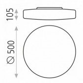 Paviršinis lubų šviestuvas...