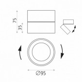 20W paviršinis lubų...