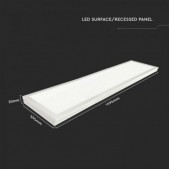 40W LED panelė, 120x30cm,...