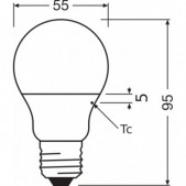4,9W LED lemputė CLASSIC A,...