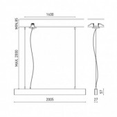41W LED pakabinamas...