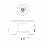 6W LED užglaistomas...