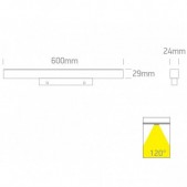 16W LED linijinis...