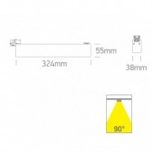 24W LED linijinis bėgelio...
