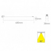 36W LED linijinis bėgelio...