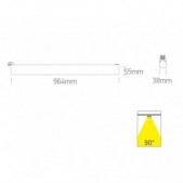 48W LED linijinis bėgelio...