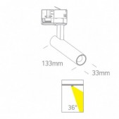9W LED akcentinis bėgelio...