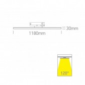 40W LED linijinis bėgelio...