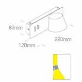 6+4W LED sieninis...