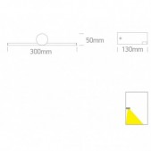 8W LED sieninis vonios...