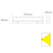 14W LED sieninis vonios...