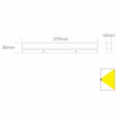 20W LED sieninis vonios...