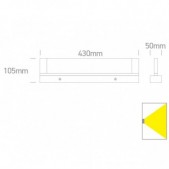 20W LED sieninis vonios...