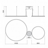 109W LED pakabinamas...