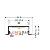 3m LED juostos profilio...