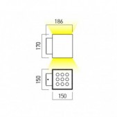 2x20W LED sieninis fasado...