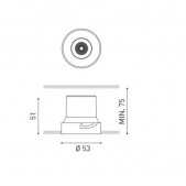 6W LED užglaistomas...