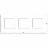 Trivietis stiklo rėmelis,...