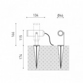 5,5W LED įsmeigiamas lauko...