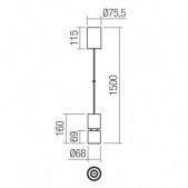 12W LED pakabinamas...