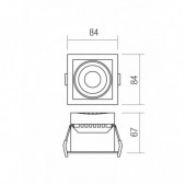 12W LED įleidžiamas...