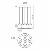 26W LED pakabinamas...