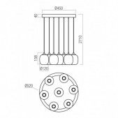 35,5W LED pakabinamas...