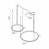 98W LED pakabinamas...