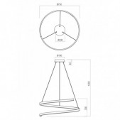 46W LED pakabinamas...