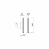 2 x 5W LED sieninis...