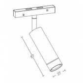 7W LED akcentinis...