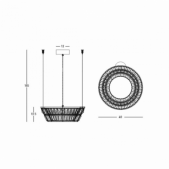 27W LED pakabinamas...
