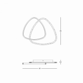 36W LED lubinis šviestuvas,...