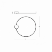 24W LED lubinis šviestuvas,...