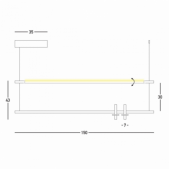 2x7W+20W LED pakabinamas...