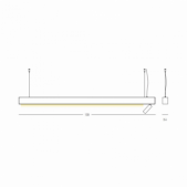 1x7W+32W LED pakabinamas...