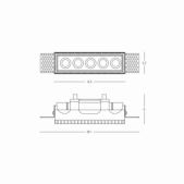 12W LED užglaistomas...