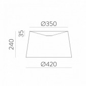 Gaubtas, skirtas šviestuvui...