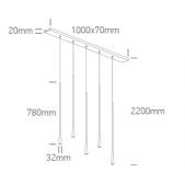 5x5W LED pakabinamas...