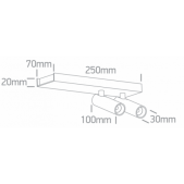 2x5W LED lubinis...