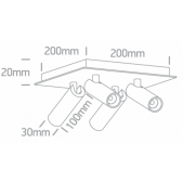4x5W LED lubinis...