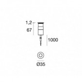 3W LED įleidžiamas į...