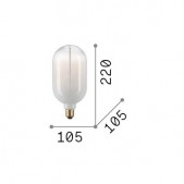 3W LED lemputė, E27, dūmų...