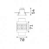 6W LED užglaistomas...