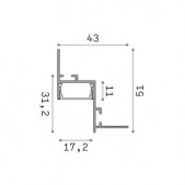 LED užglaistomas profilis...