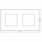 Dvivietis stiklo rėmelis,...